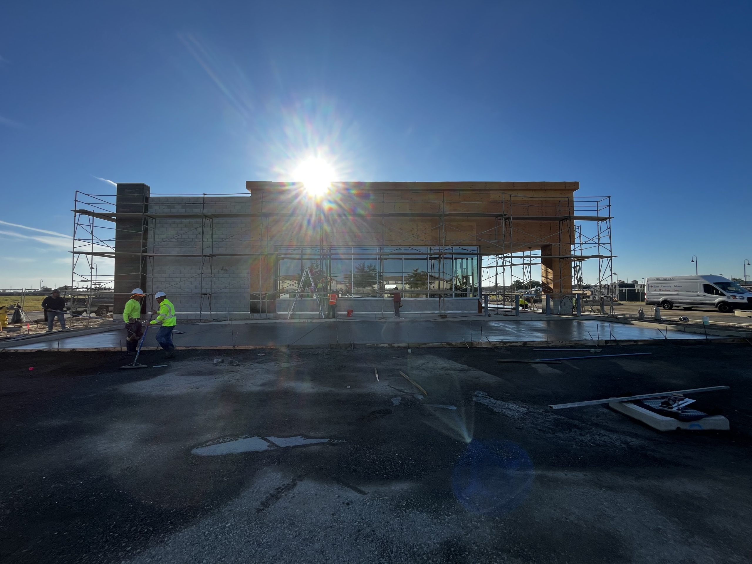 Scaffolding set up in Lathrop