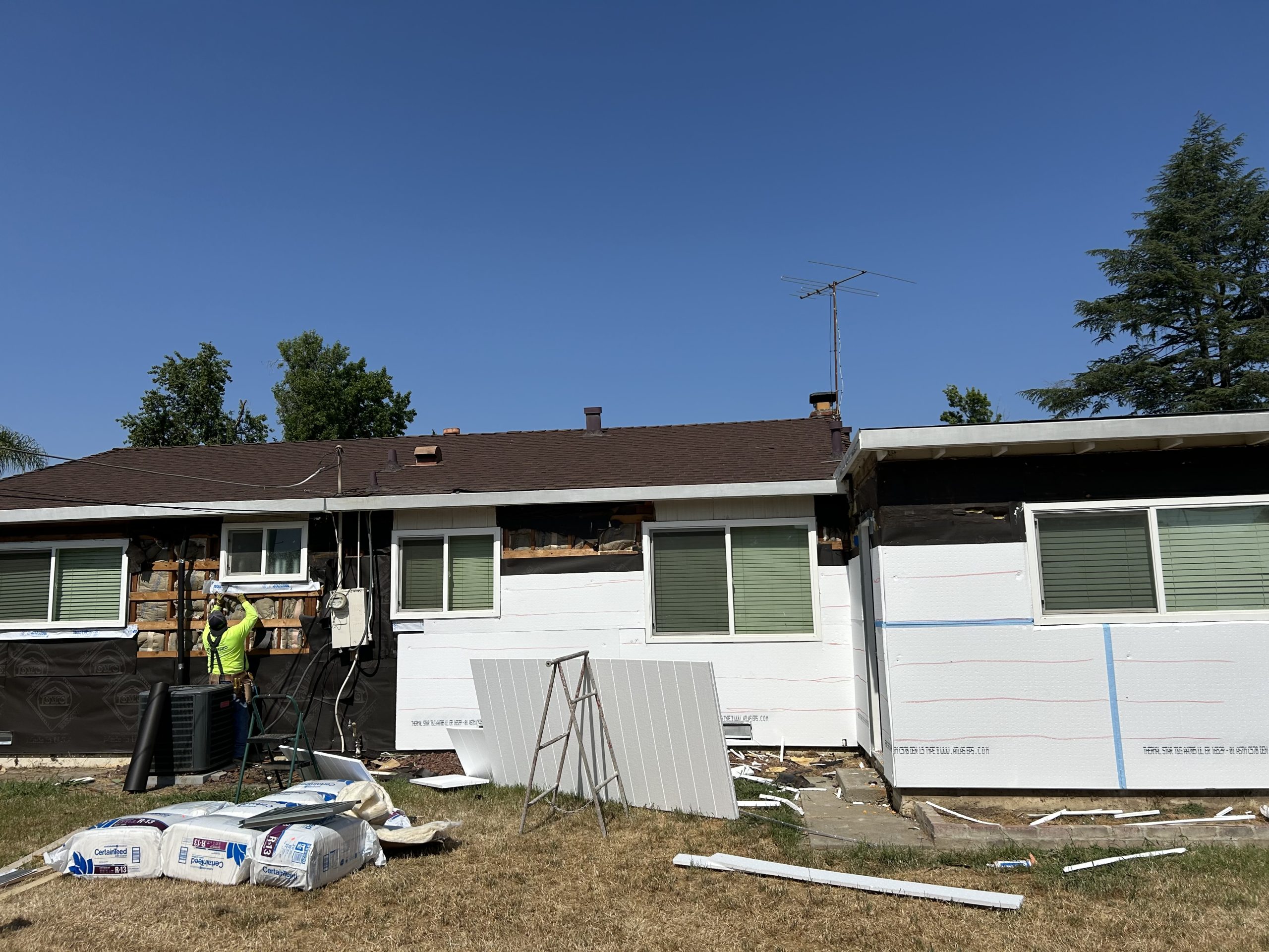 Professional plastering work in Sacramento residential home
